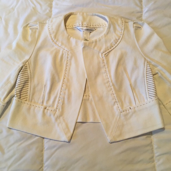 Diane Von Furstenberg Cropped jean Jacket Coat - Picture 13 of 16